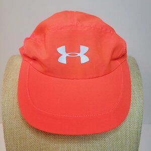 Under Armour Womens Running Neon Orange Cap Mesh Adjustable Cycling Jogging